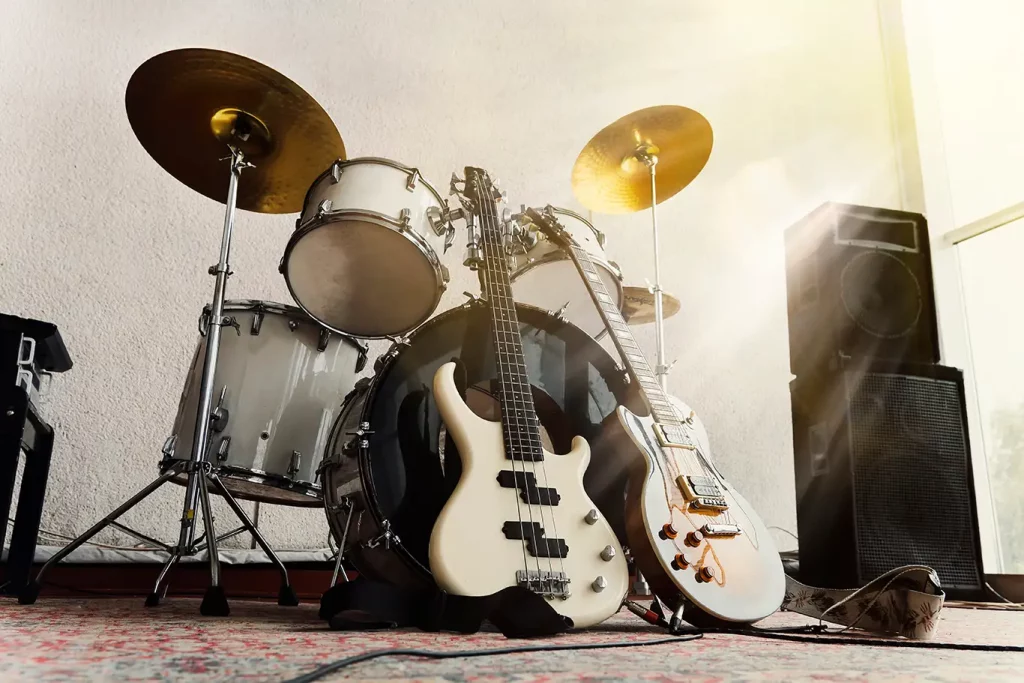 Band instruments in the sun light