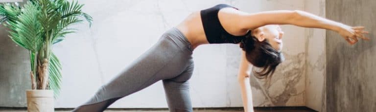 woman doing yoga