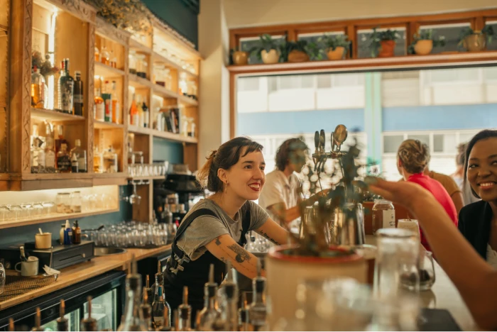 Friendly bartender.