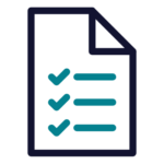 Icon for Keep Your Shop Compliant represented by a checlist on a sheet.